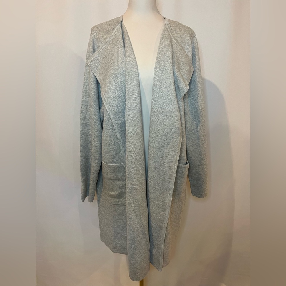 J.Crew Juliette collarless sweater-blazer in heather dove - Picture 6 of 10
